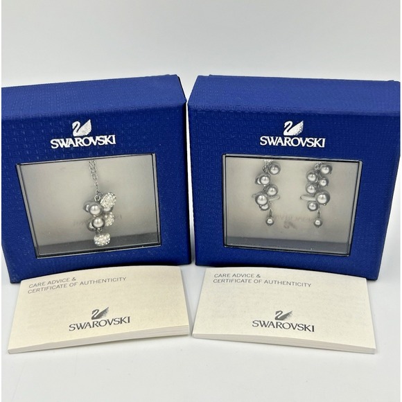Swarovski Jewelry - Swarovski Rumor Necklace and Earrings Set dangle cluster balls 1145704/1145703